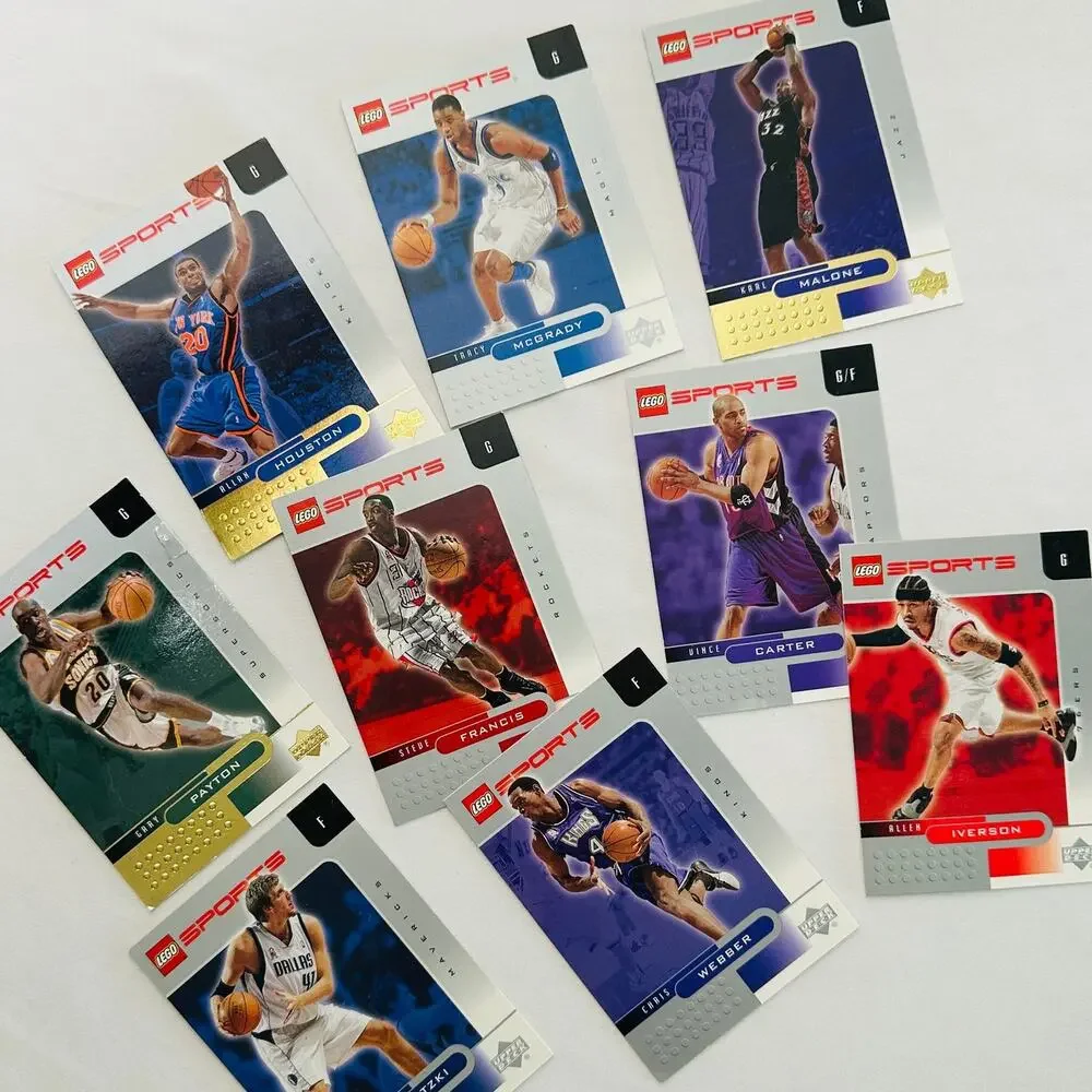 Vintage 2002 Lego Sports Upper Deck Bundle of 9 Basketball Cards